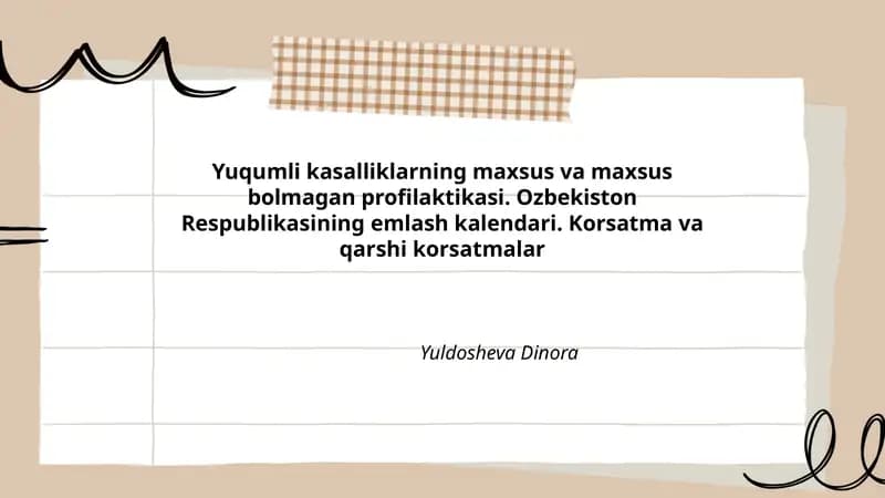 Ozbekiston Respublikasining emlash kalendari