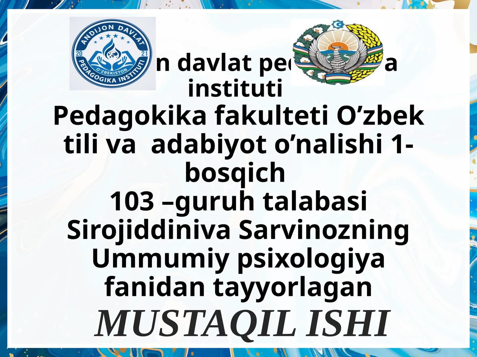 Oilap psixologiyasi