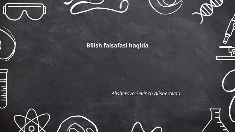 Bilish falsafasi haqida