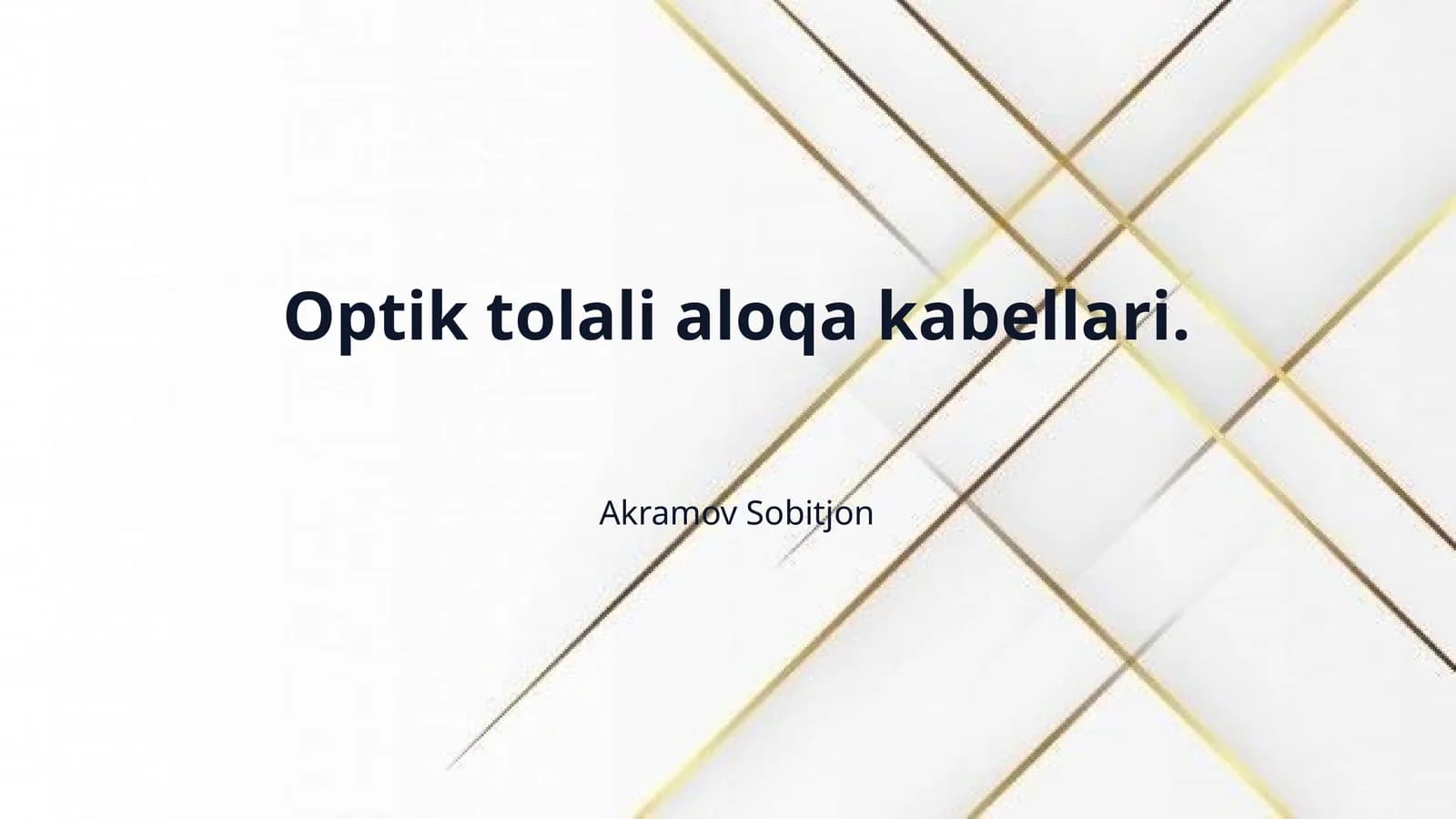 Optik tolali aloqa kabellari.