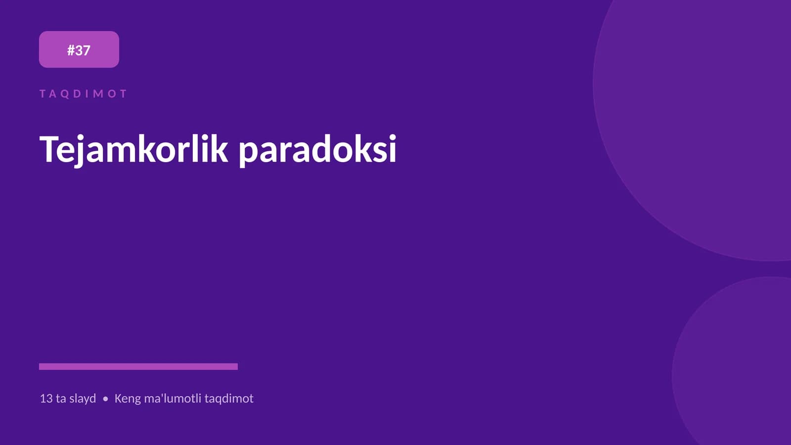 Tejamkorlik paradoksi