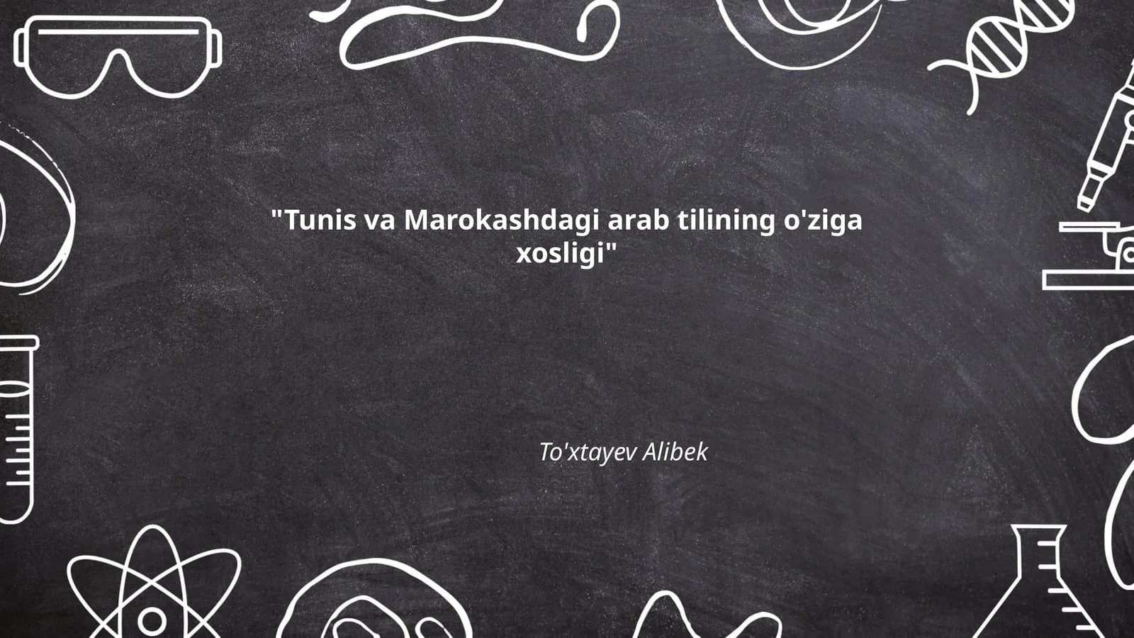 Tunis va Marokashdagi arab tilining o'ziga xosligi