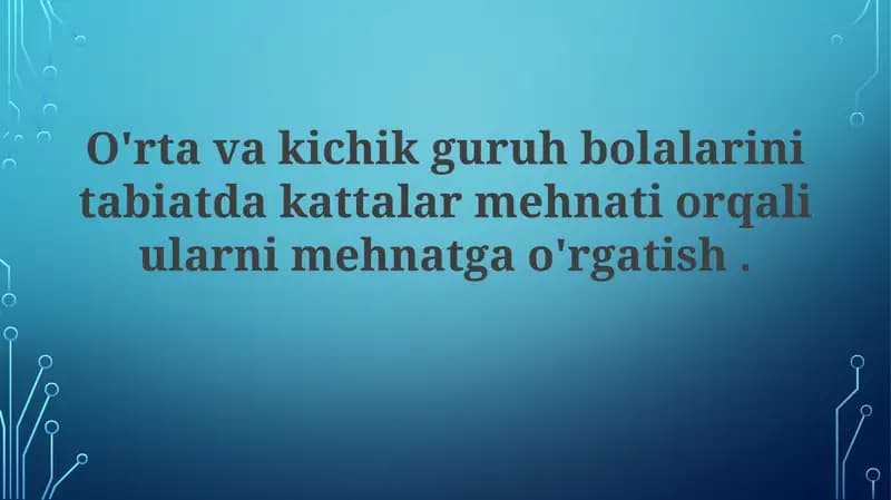 Tabiat Sinfxonasida: Kattalar Mehnatini Kuzatish