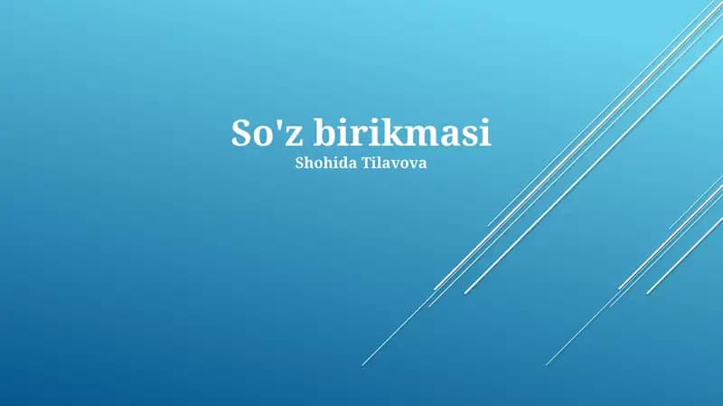 So'z birikmasi