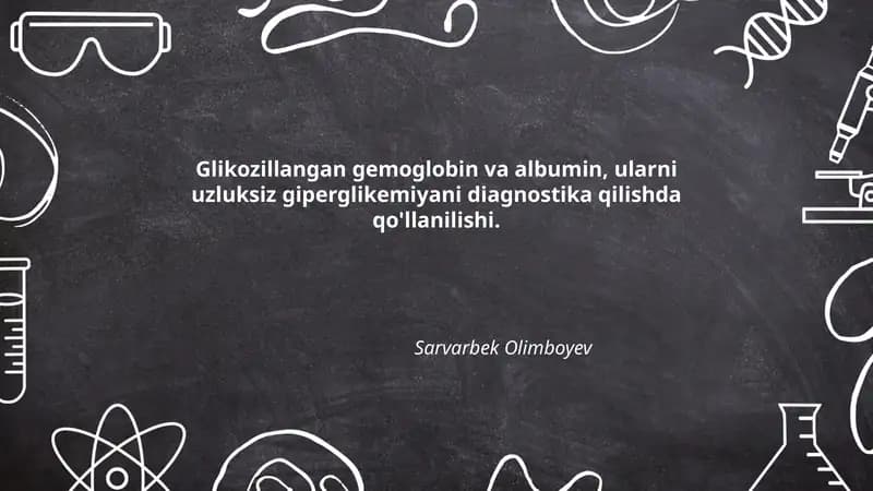 Glykozlilangan gemoglobin va albumin