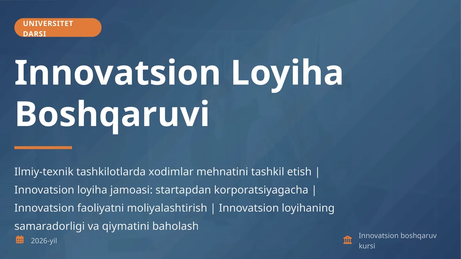 Innovatsion Loyiha Boshqaruvi