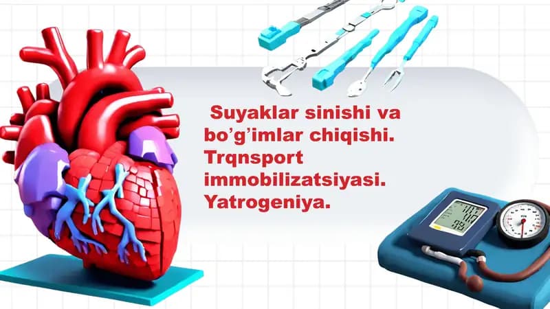 Suyaklar sinishi va boʼgʼimlar chiqishi