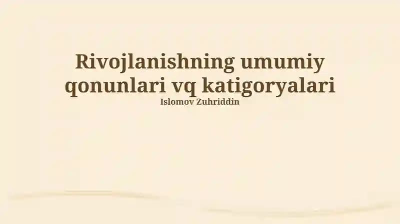 Evolyutsion rivojlanish