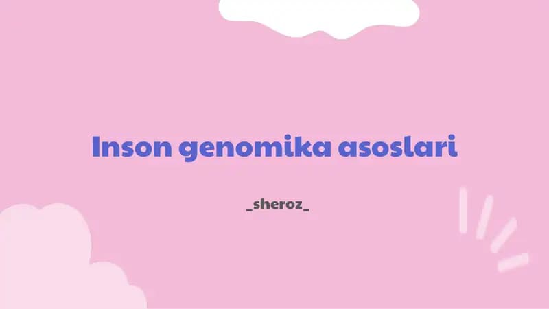 Inson genomika asoslari