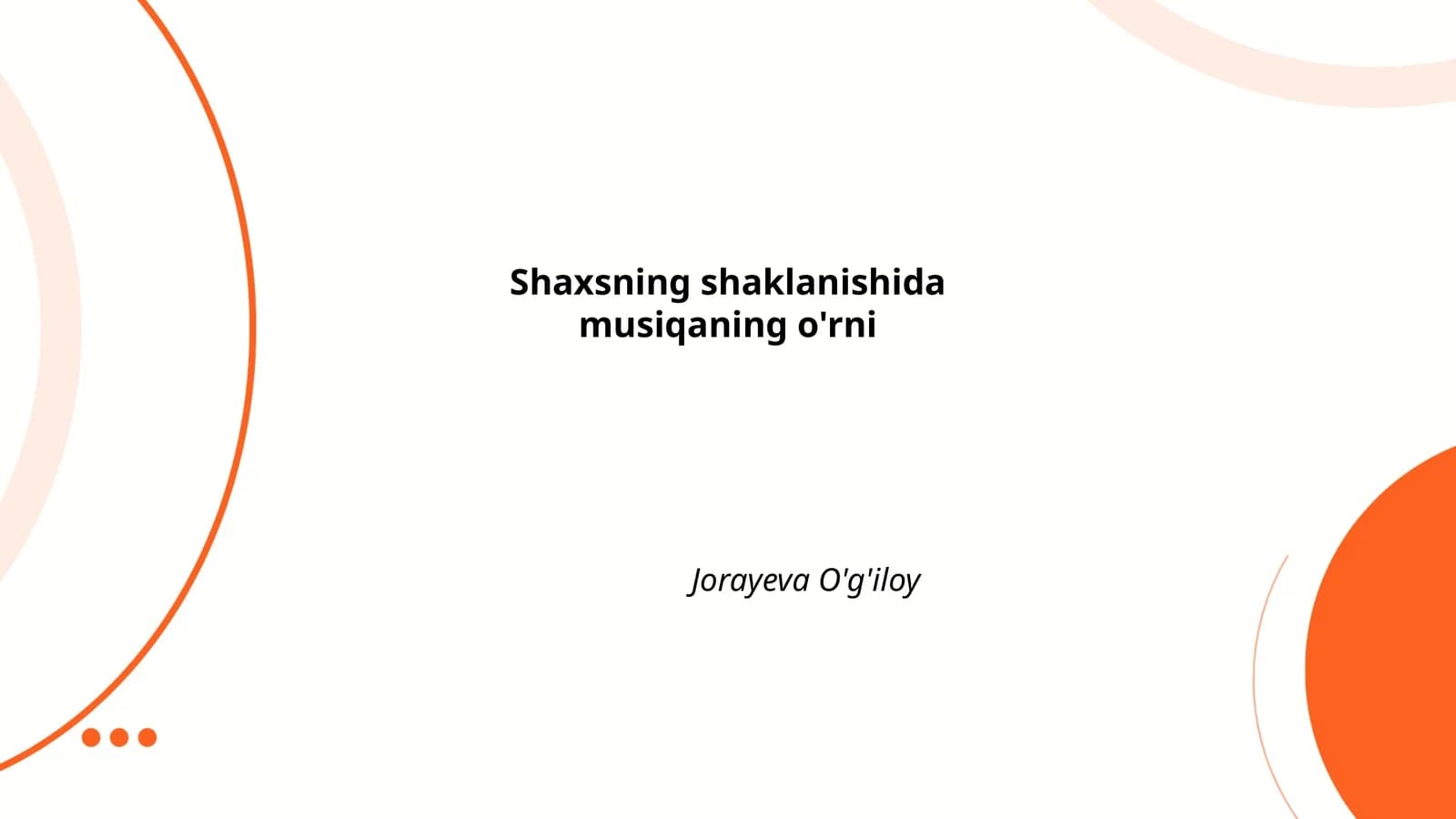 Musiqa va shaxsiy rivojlanish