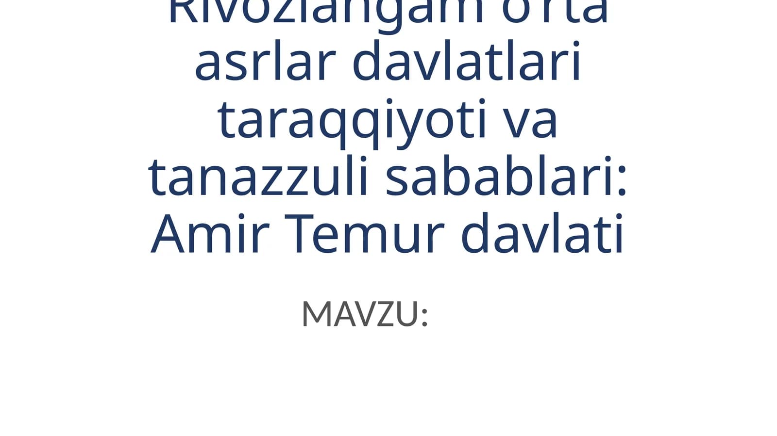 Amir Temur Davlati