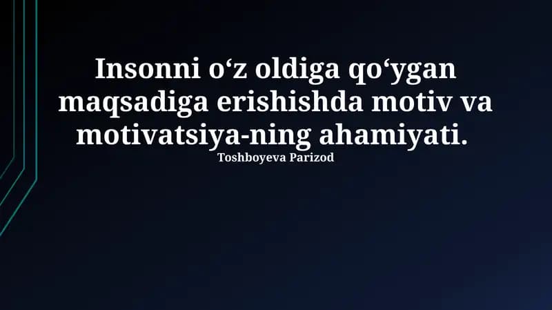 Uyqusizlik va Maqsadga Erishish