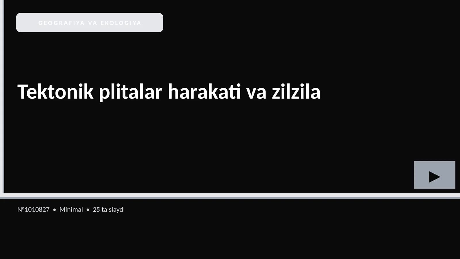 GEOGRAFIYA VA EKOLOGIYA