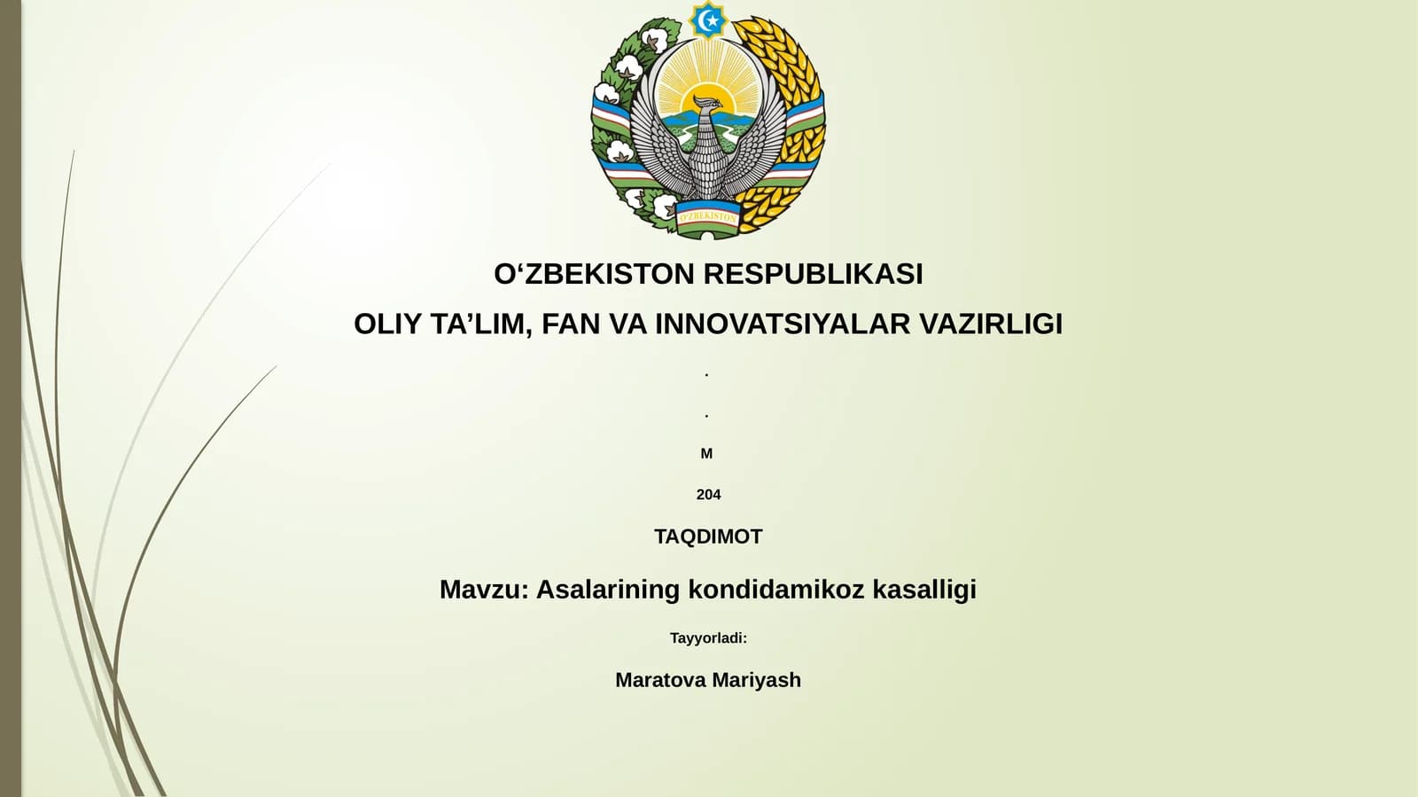 Asalarining kondidamikoz kasalligi