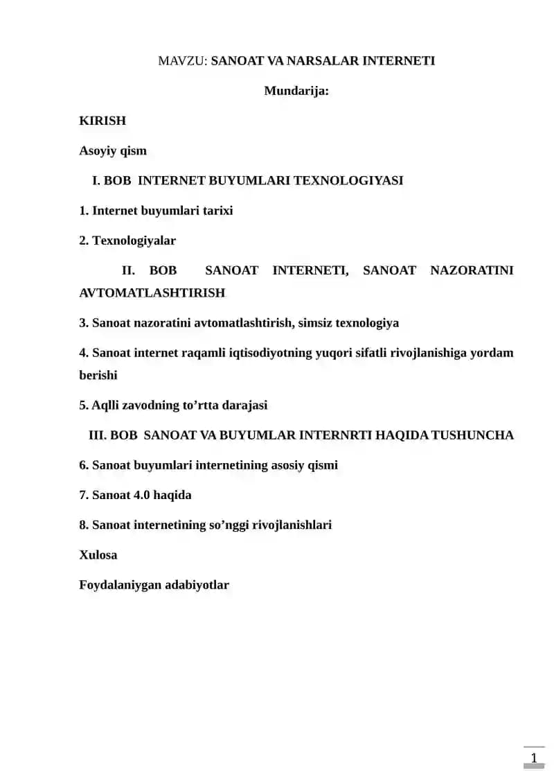 SANOAT VA NARSALAR INTERNETI