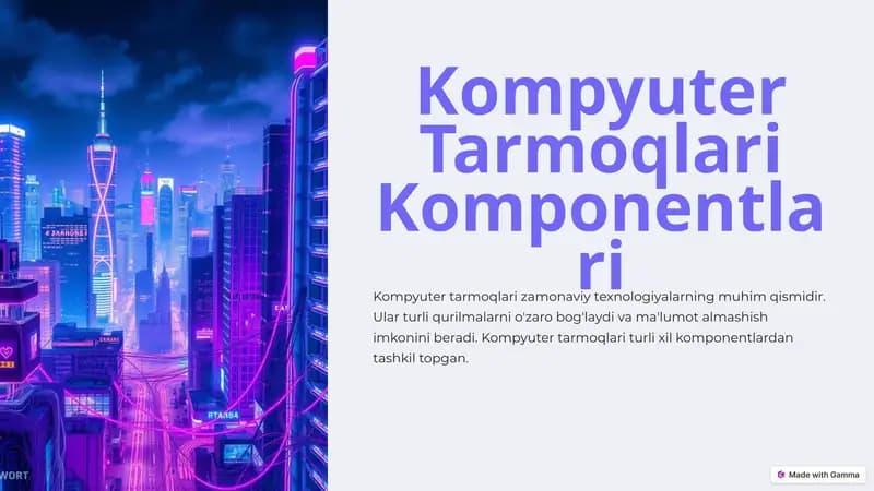 Kompyuter Tarmoqlari Komponentlari
