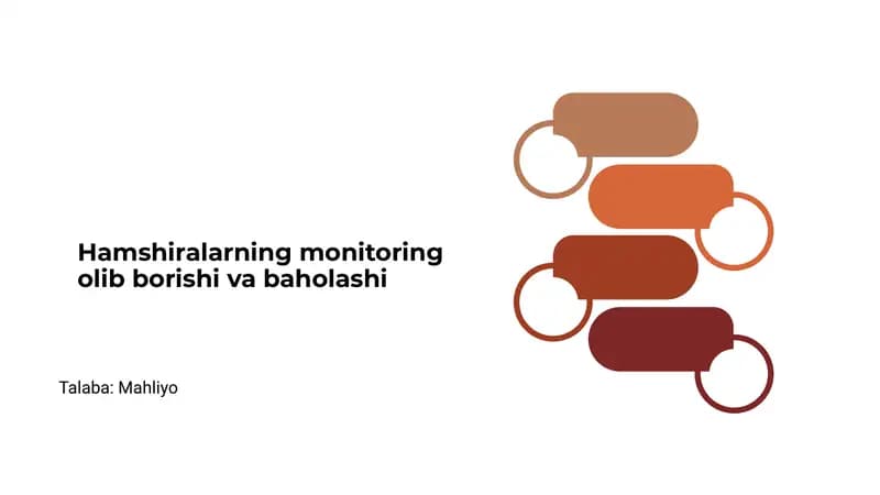 Hamshiralarning Monitoring va Baholash