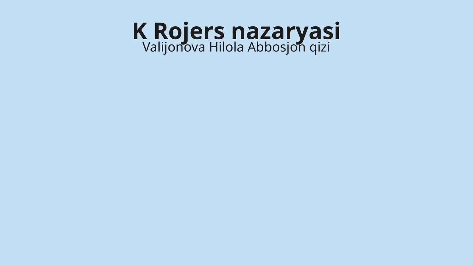 K Rojers nazaryasi