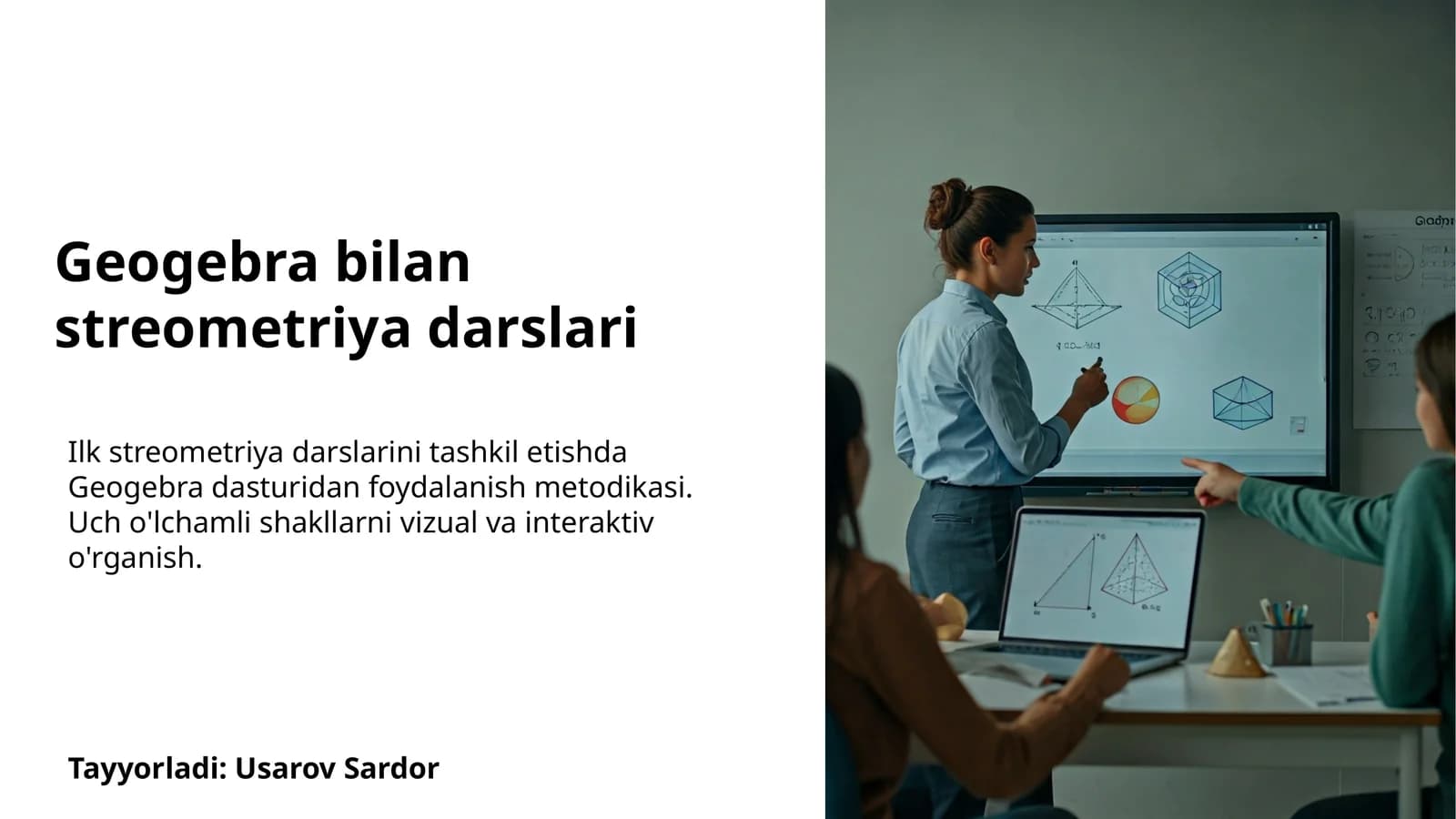 Geogebra bilan streometriya darslari