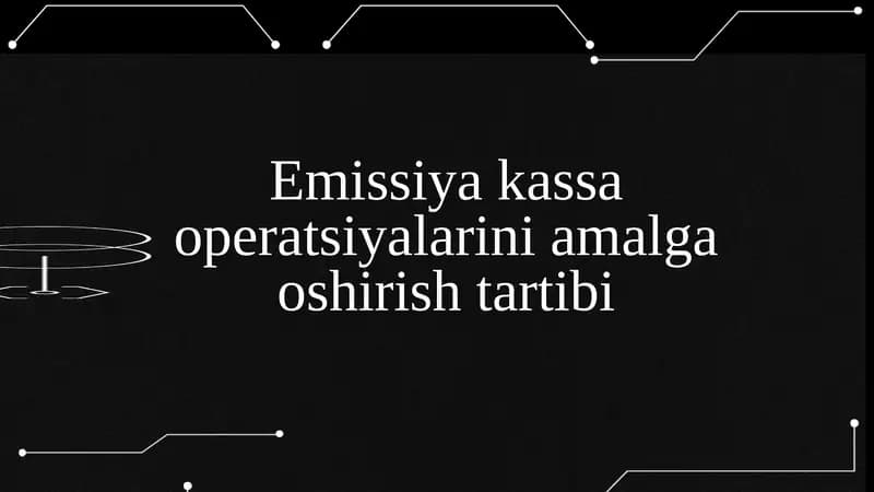 Emission-kassa operatsiyalari