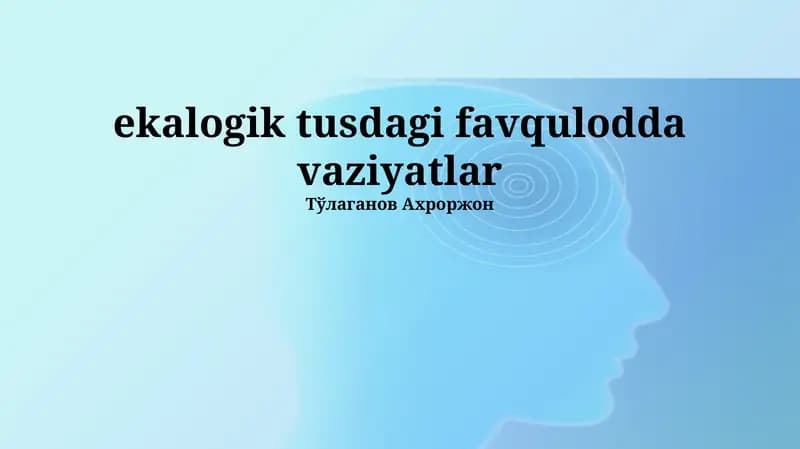 Ekologik Seshanba Vaziyatlari