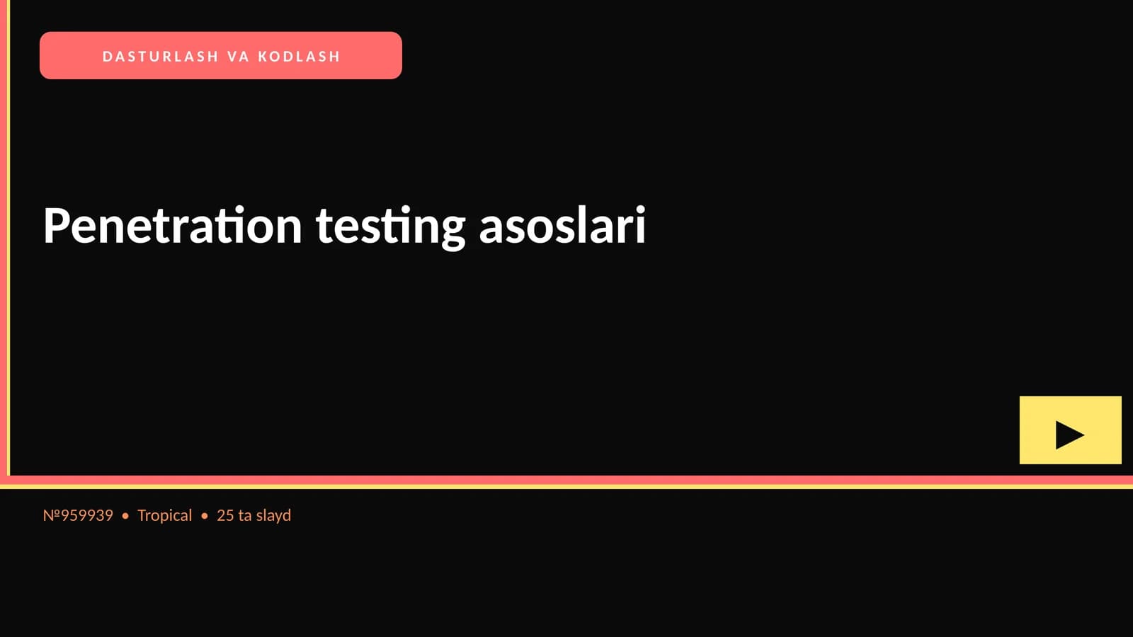 Penetration testing asoslari