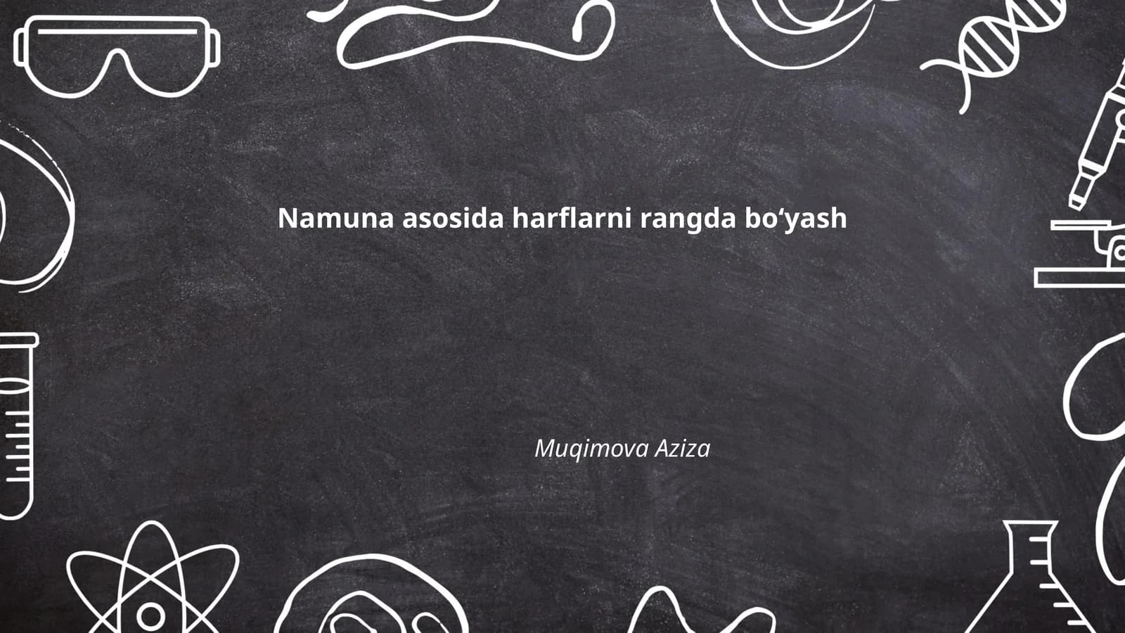 Harflarni rangda boʻyash