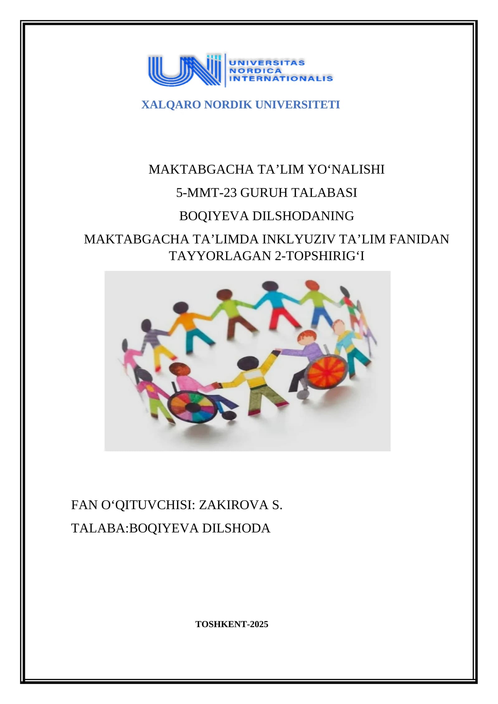 Inklyuziv ta’limda pedagoglar hamkorligi mazmuni