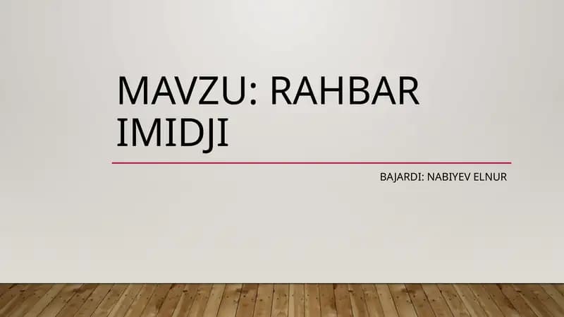 Rahbar imidji