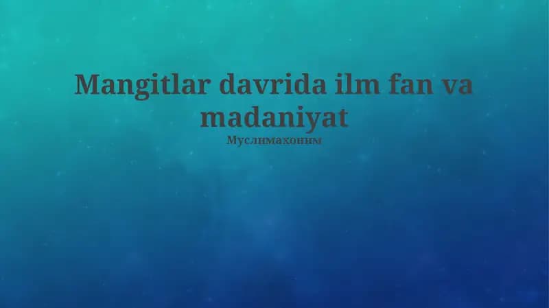Moʻgʻullar davri fanining rivojlanishi