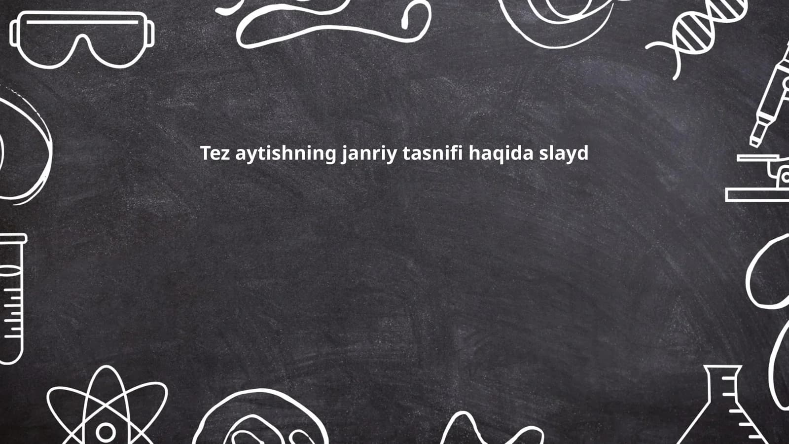 Tez aytishning janriy tasnifi haqida slayd