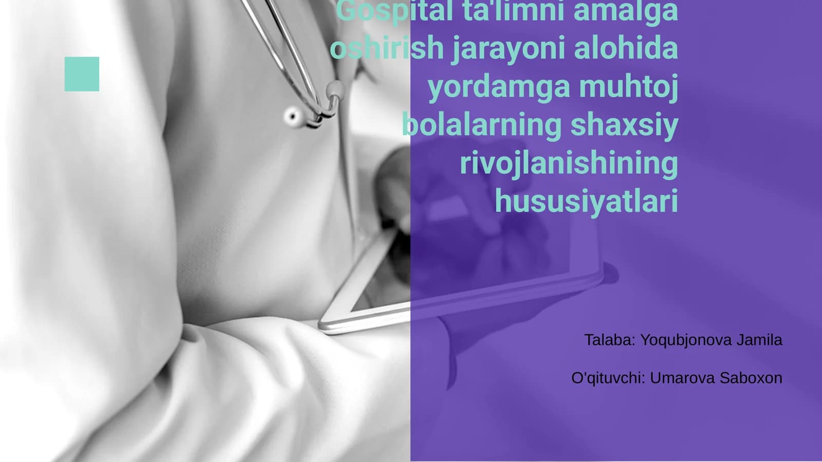 Gospital ta'limini amalga oshirish