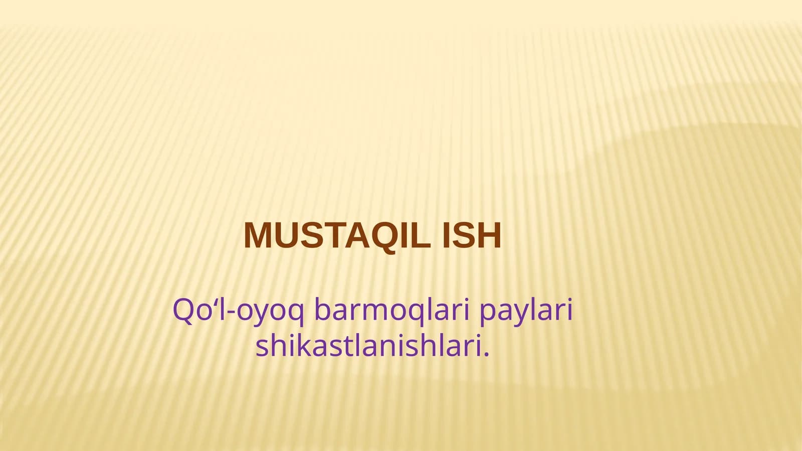 Qoʻl-oyoq barmoqlari paylari shikastlanishlari
