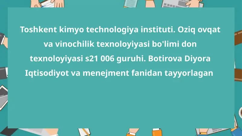 Korxonaning asosiy kapitali