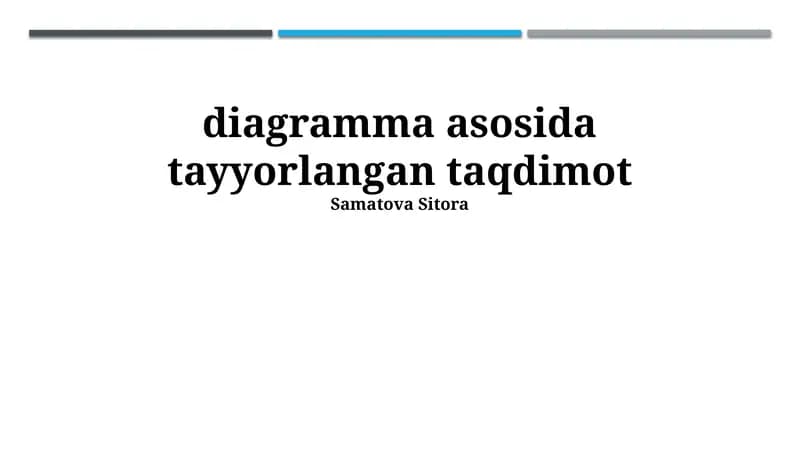 Diagramma asosida tayyorlangan taqdimot