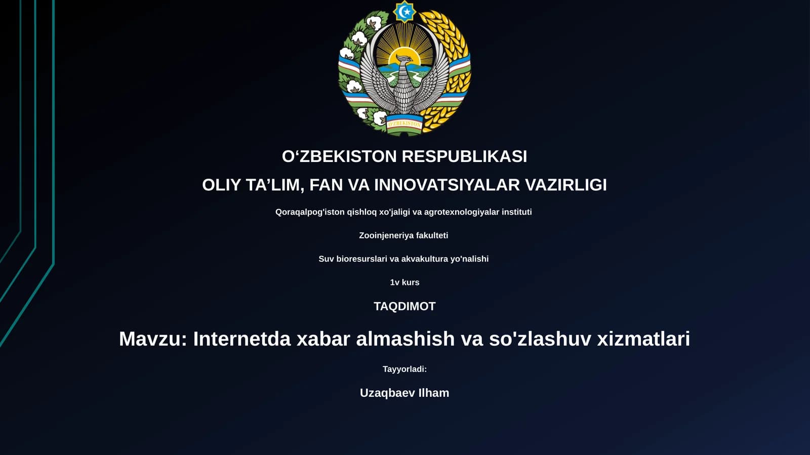 Internetda xabar almashish va so'zlashuv xizmatlari