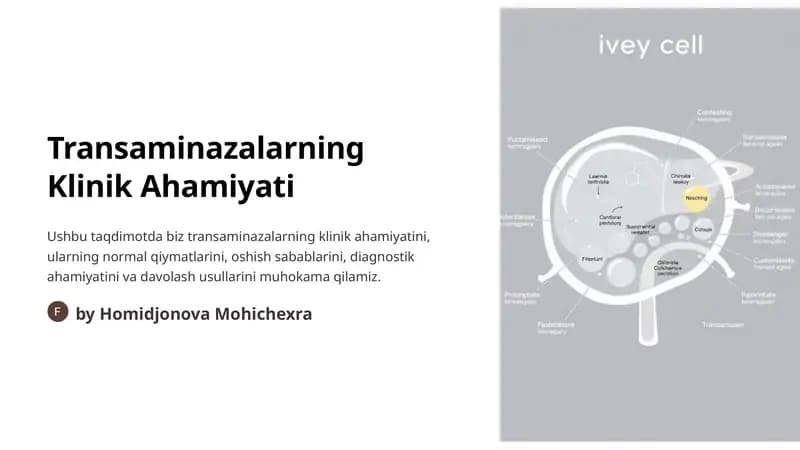 Transaminazalarning Klinik Ahamiyati