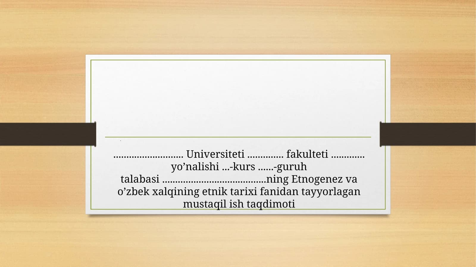 Hudud-ul olam asari mavzusida Mustaqil ish
