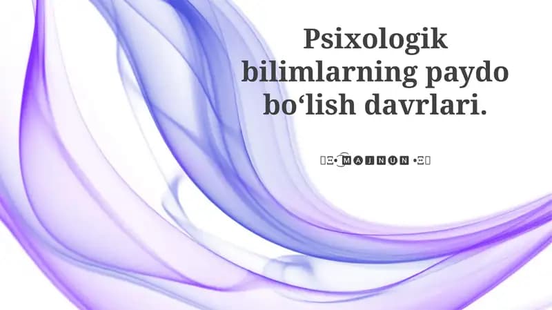 Qadimgi Yunoniston va Psixologiyaning Boshlanishi