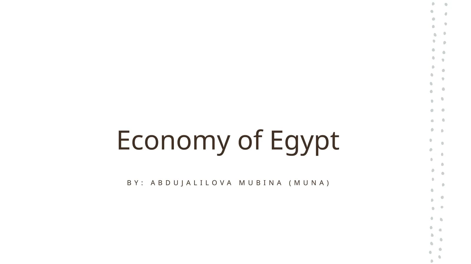 Economy of Egypt