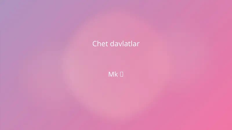 Chet davlatlar