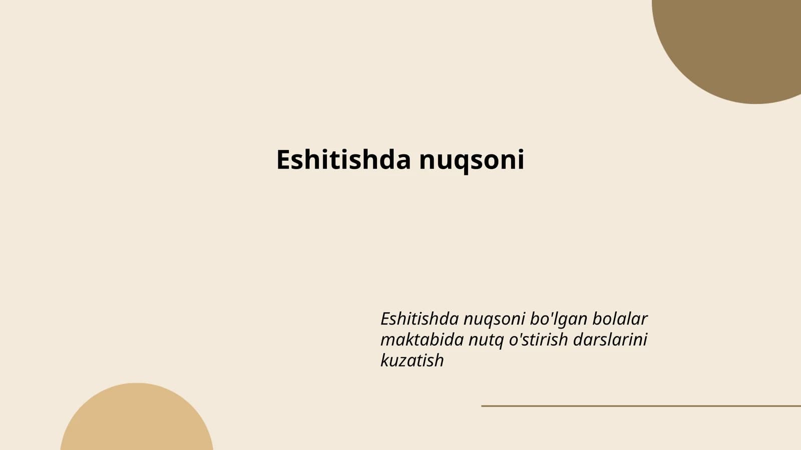 Eshitishda nuqsoni sabablari