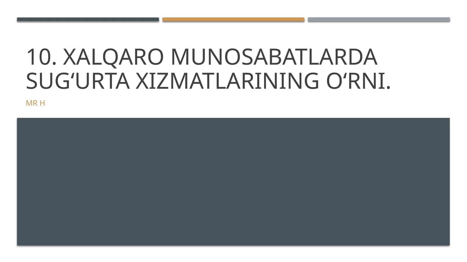 Xalqaro munosabatlarda sug‘urta xizmatlarining o‘rni