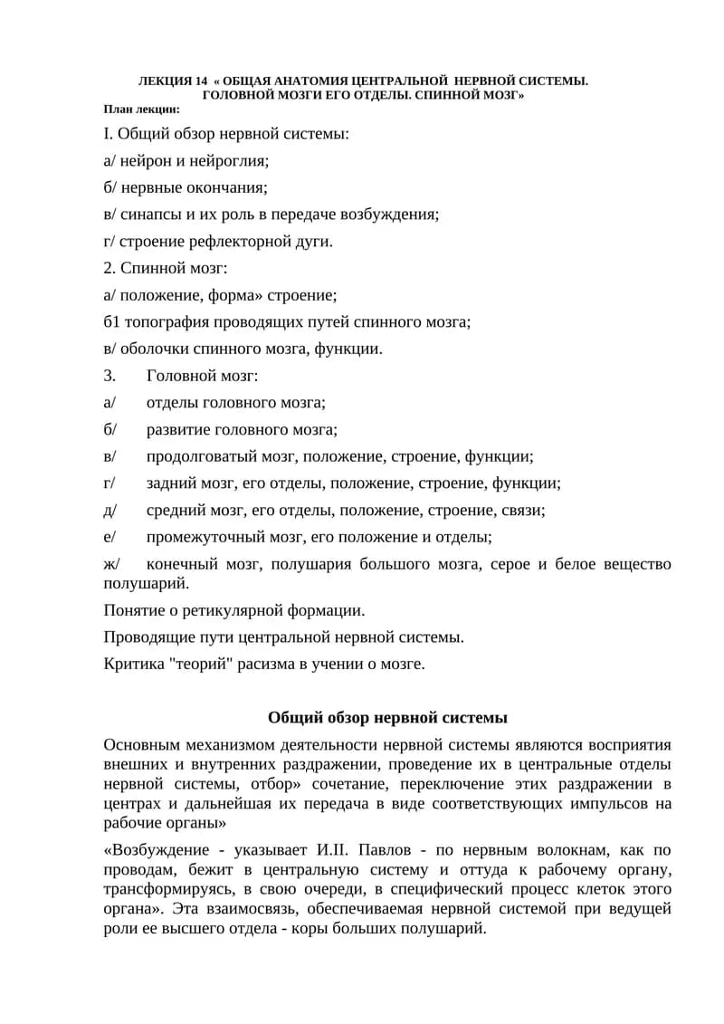 Центральнaя нервная система