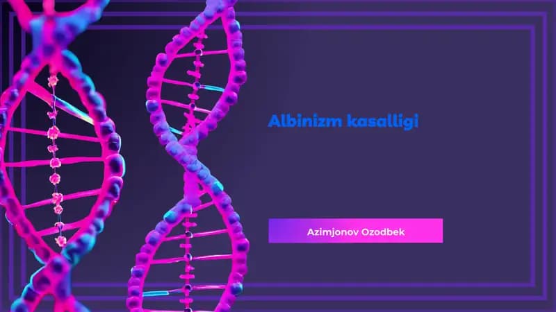 Albinizm kasalligi
