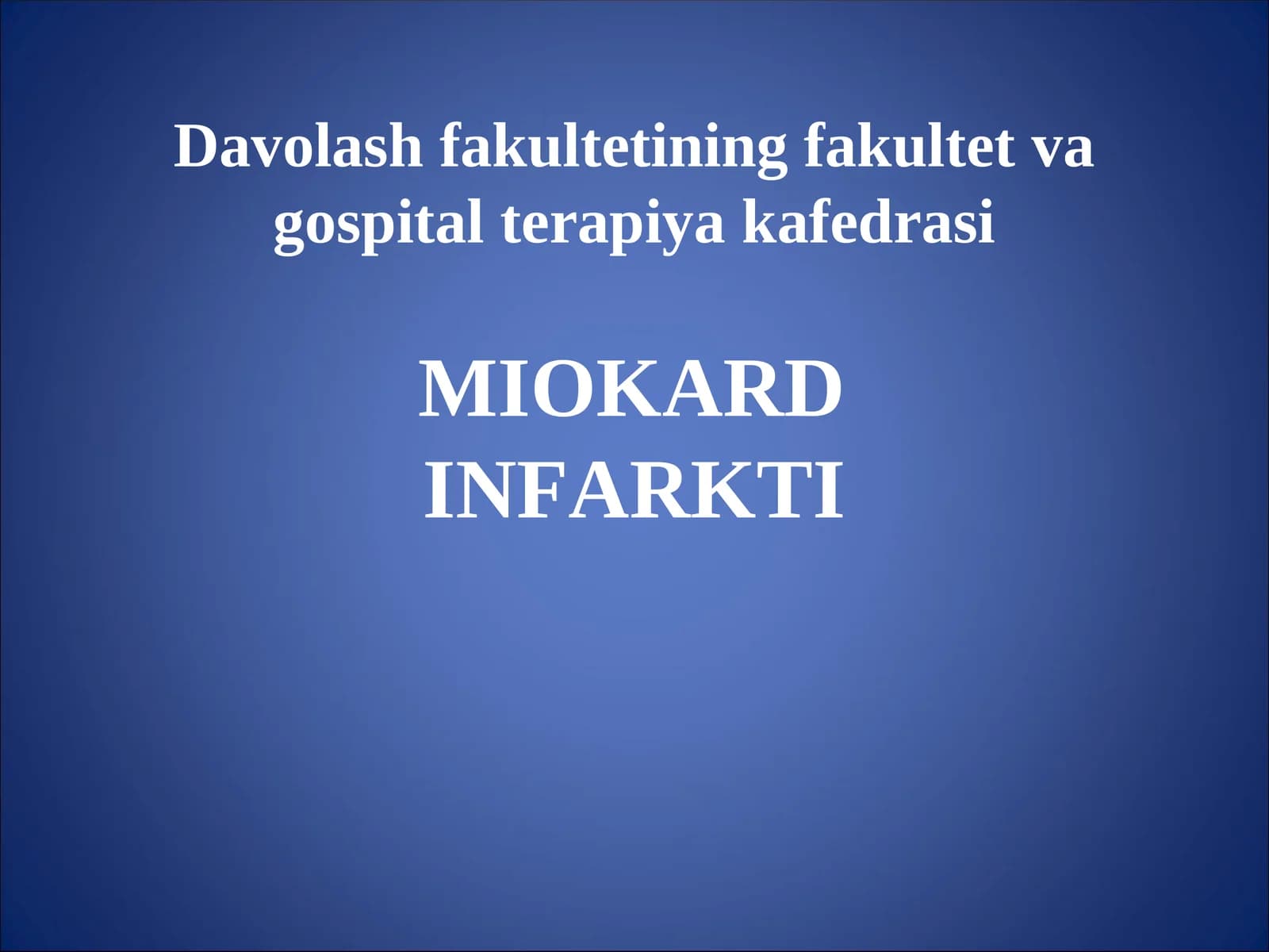 yurak ishemik kasalligi miokard infarkti