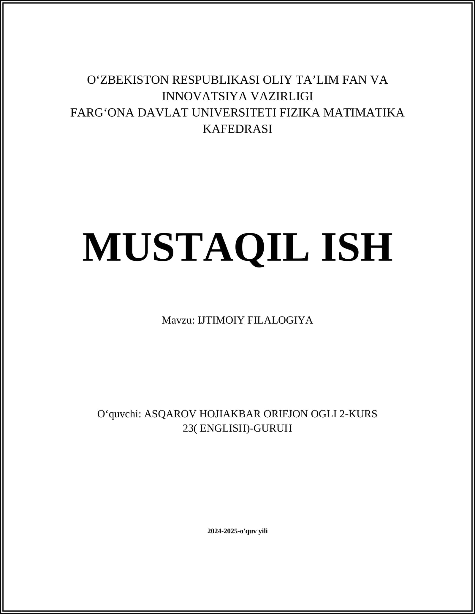 IJTIMOIY FILALOGIYA