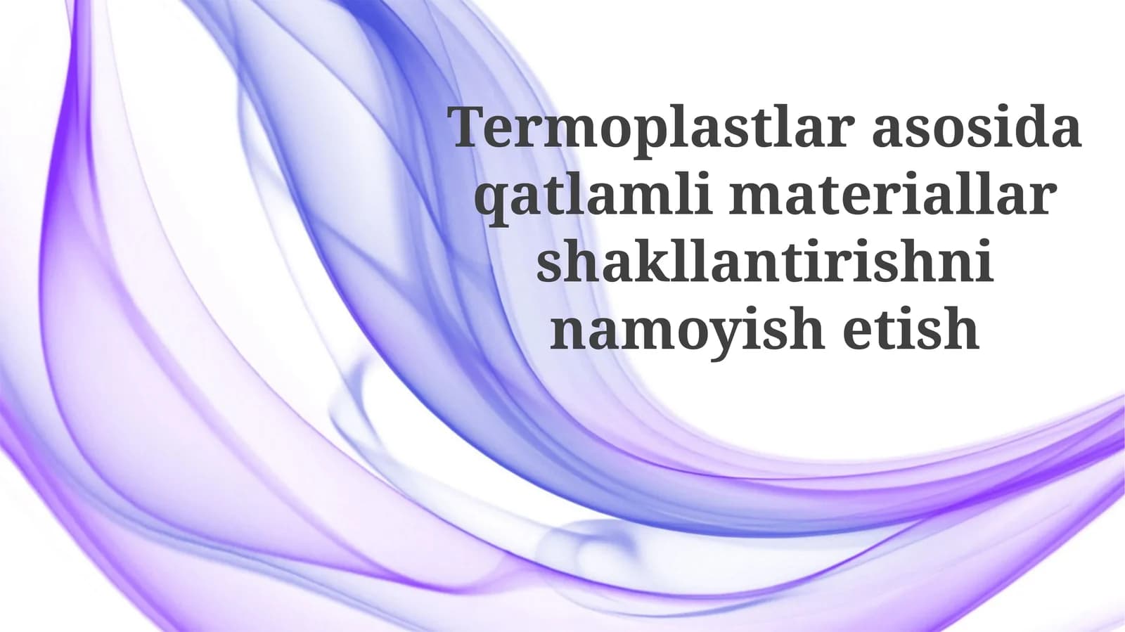 Termoplastik qatlamli materiallar