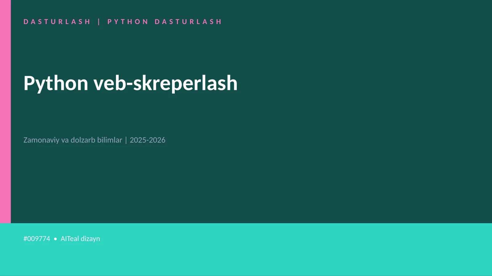 Python veb-skreperlash