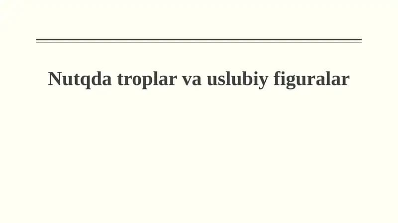 Nutq uslublari va badiiy vositalar